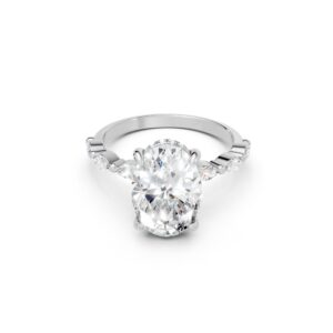 Icon Collection – Oval Marquise Side-Stone Engagement Ring